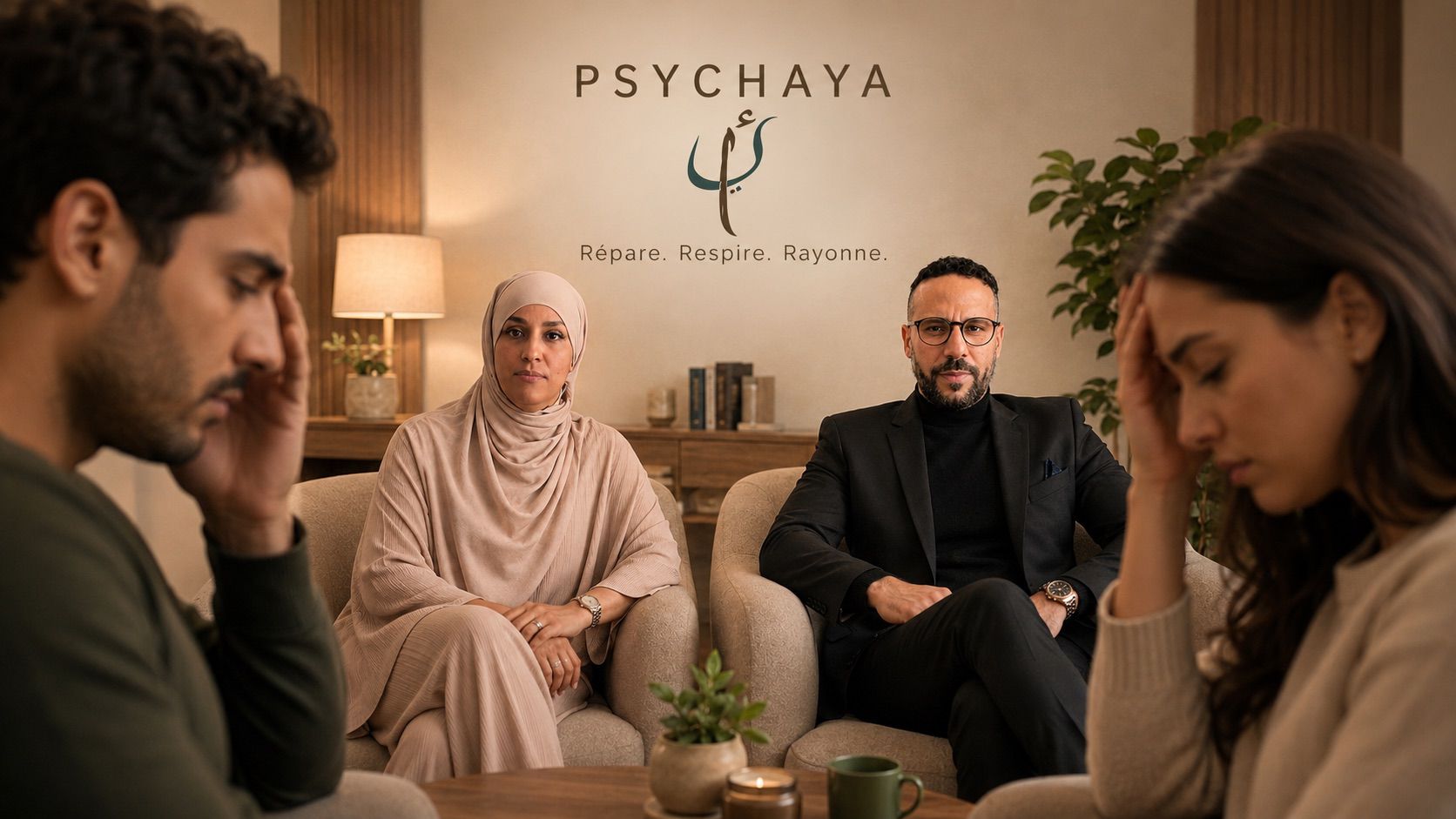 Le duo PSYCHAYA Couple reçu avec un couple dans le cabinet PSYCHAYA